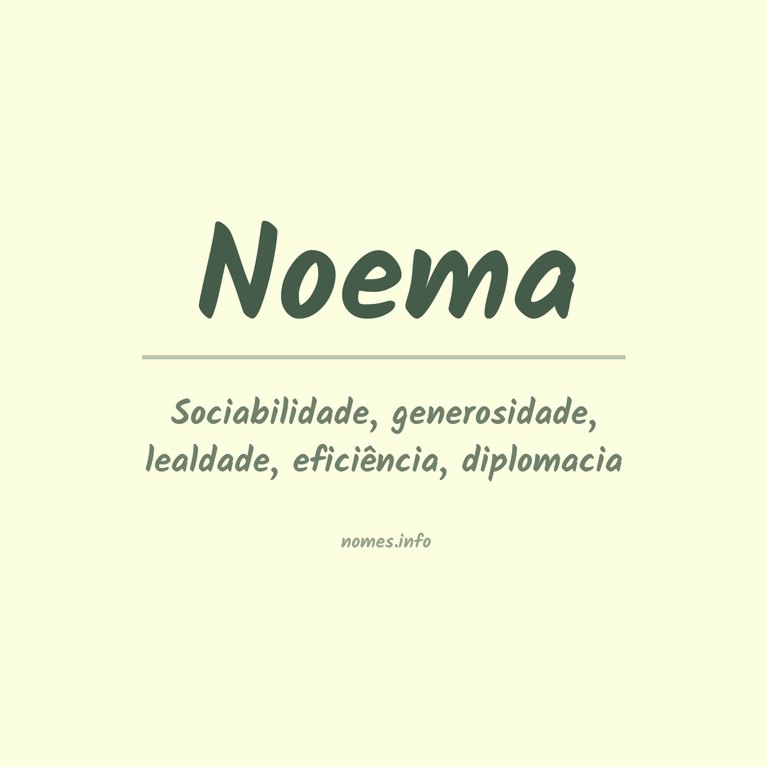 Significado do nome Noema