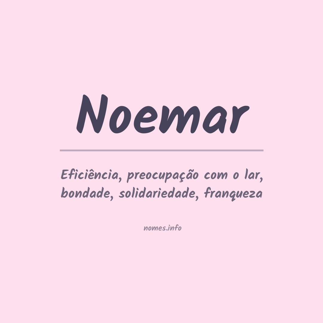 Significado do nome Noemar
