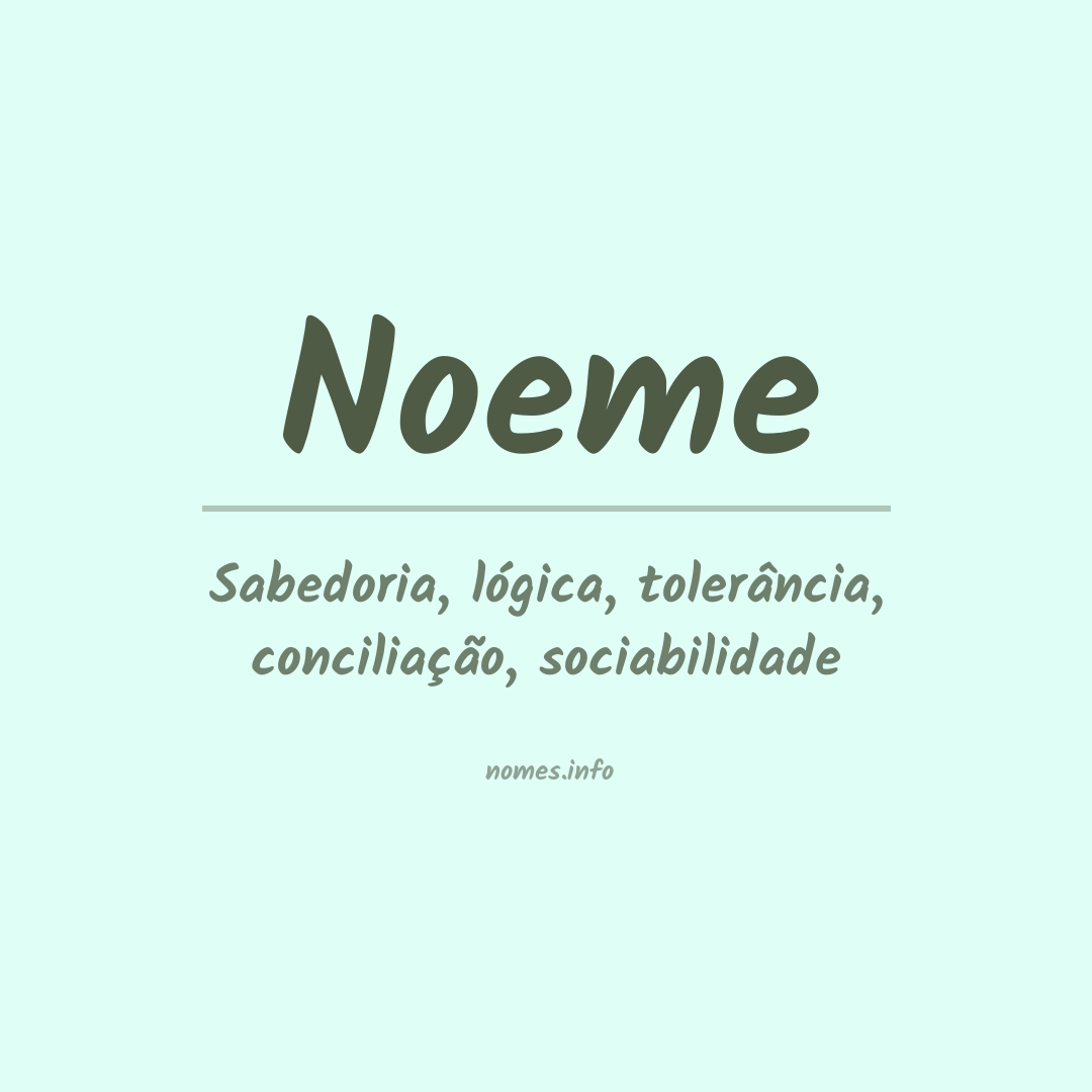 Significado do nome Noeme