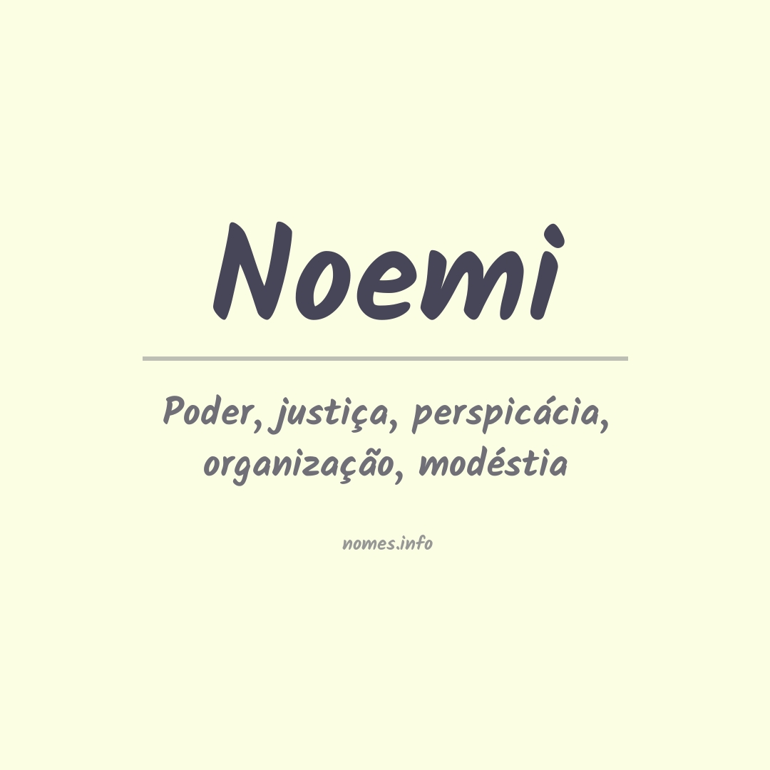 Significado do nome Noemi