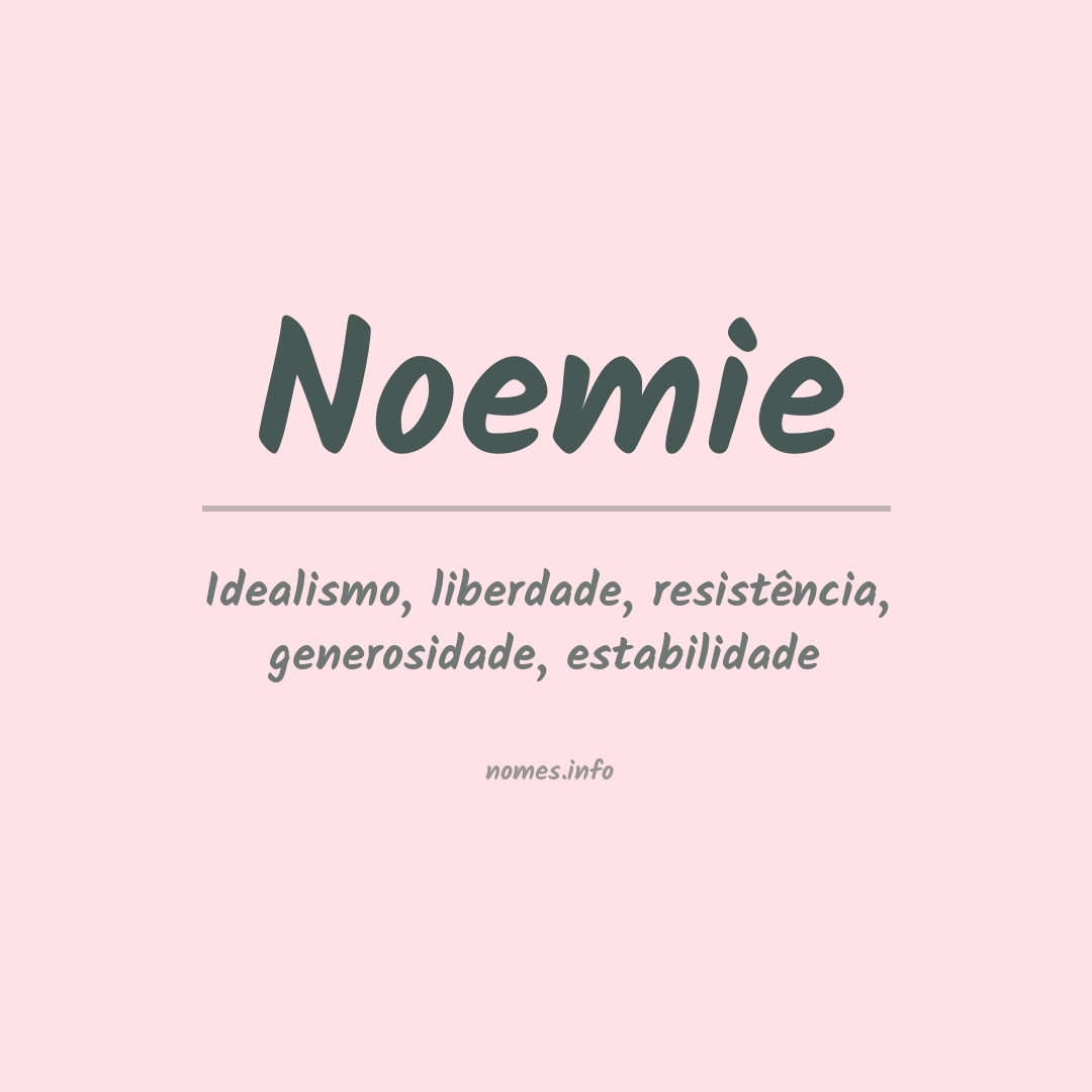 Significado do nome Noemie