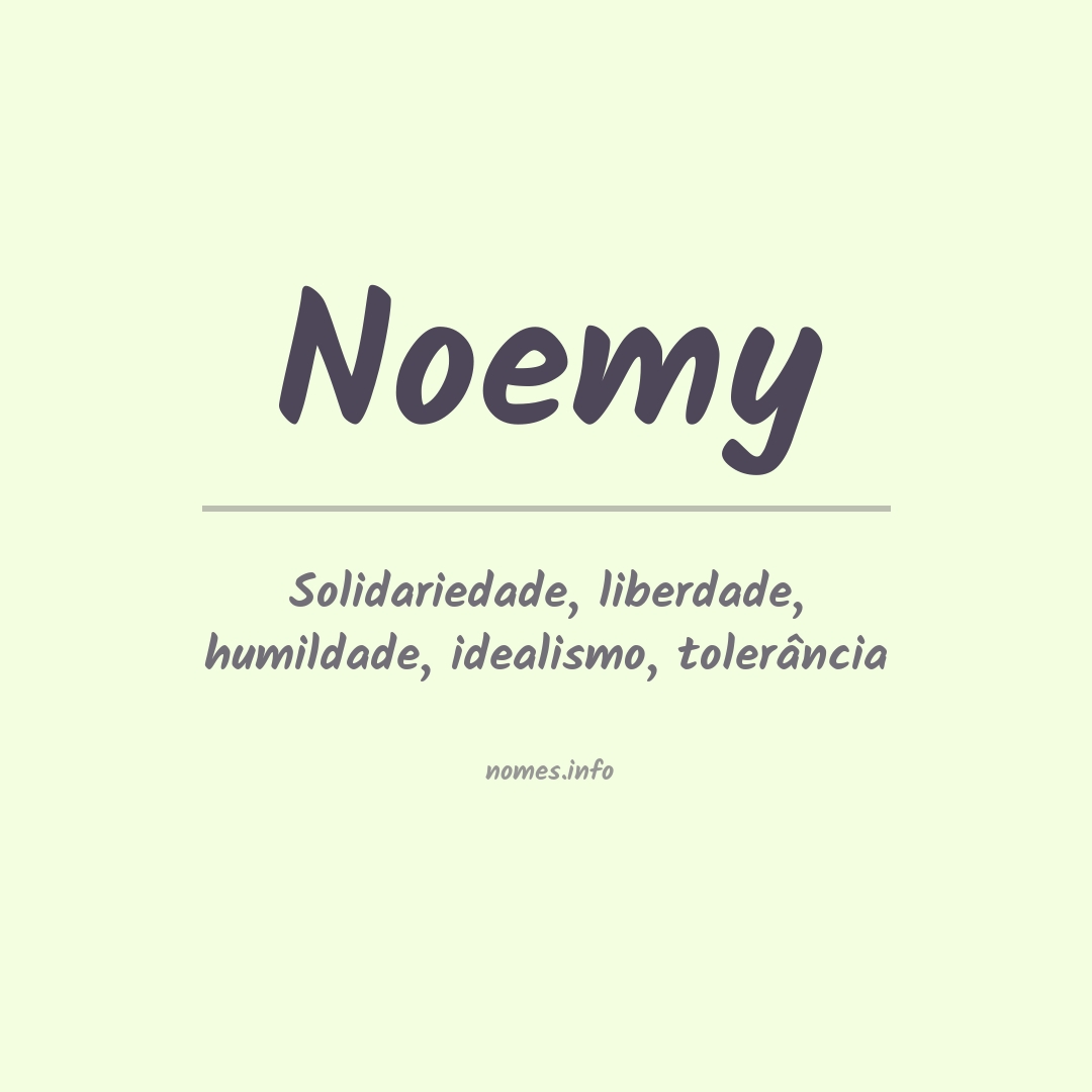 Significado do nome Noemy