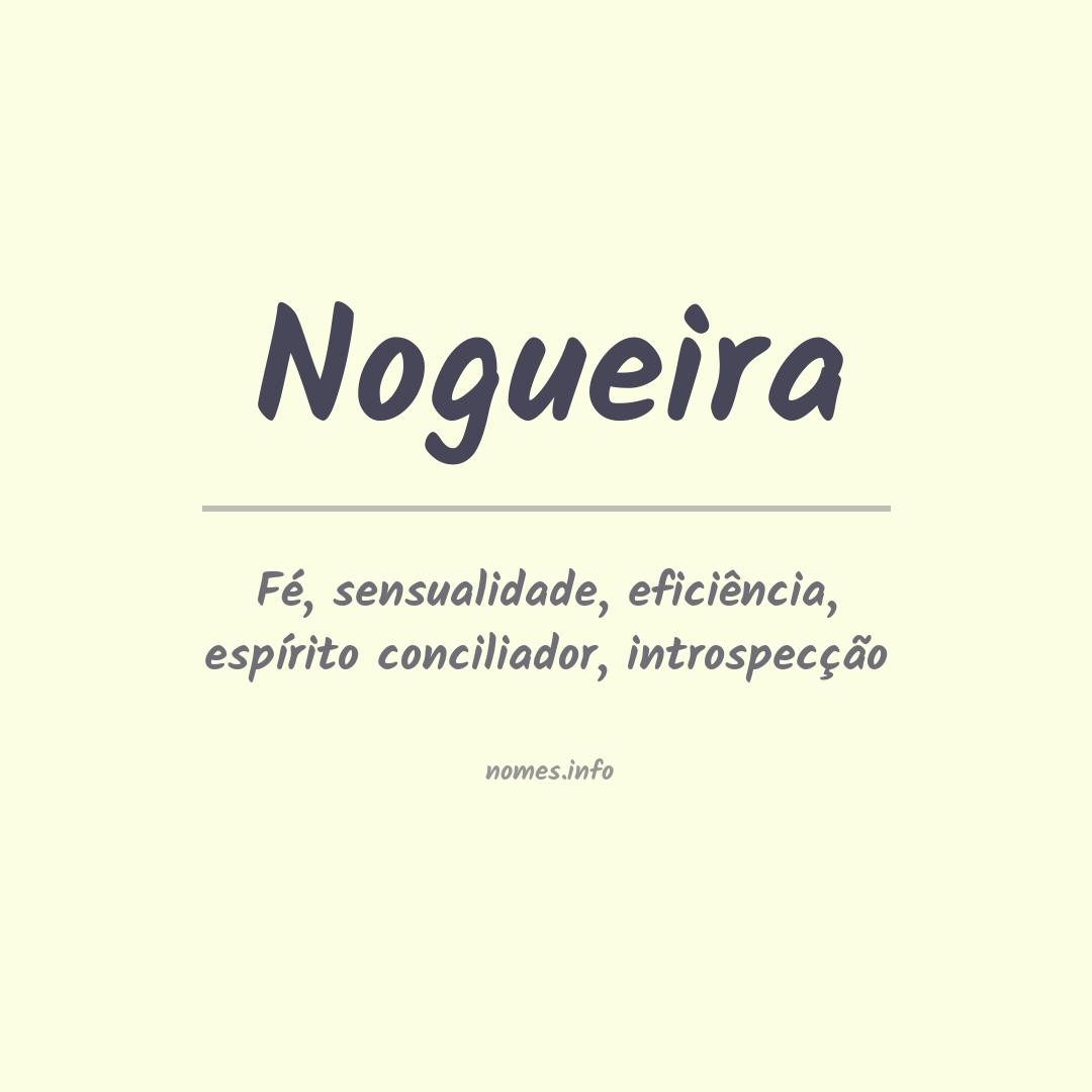 Significado do nome Nogueira