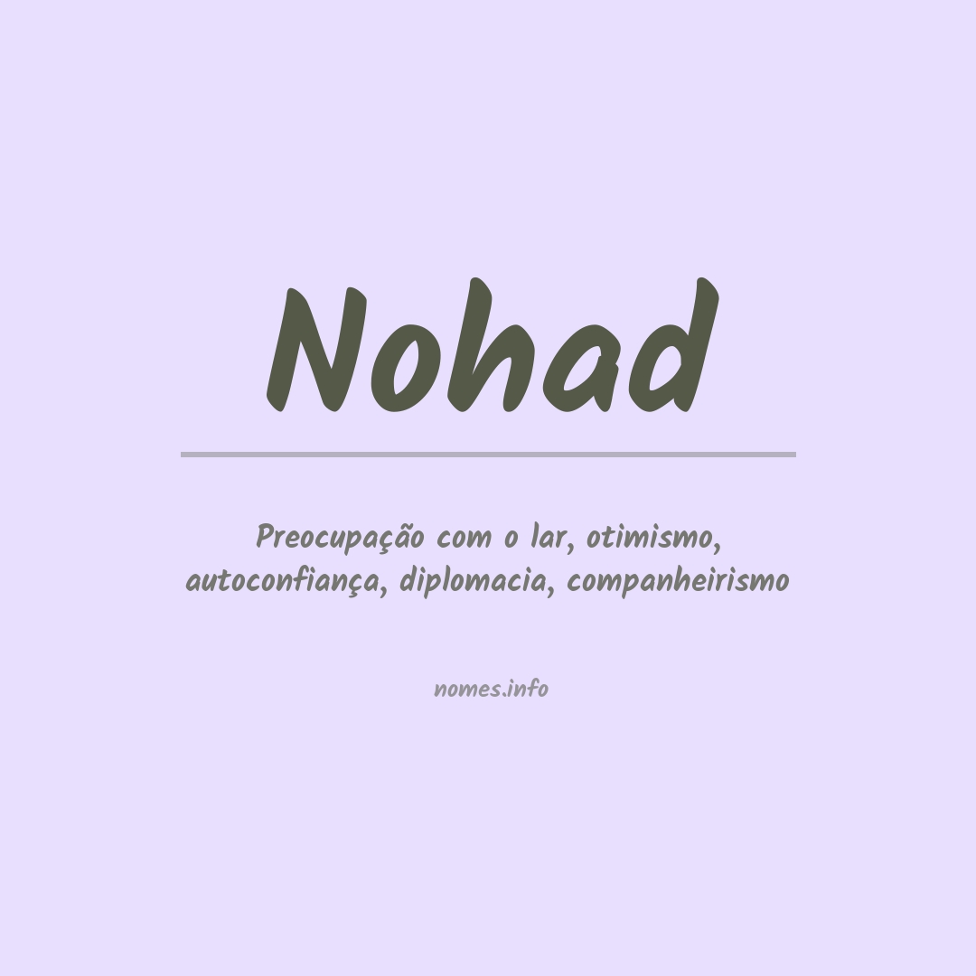 Significado do nome Nohad