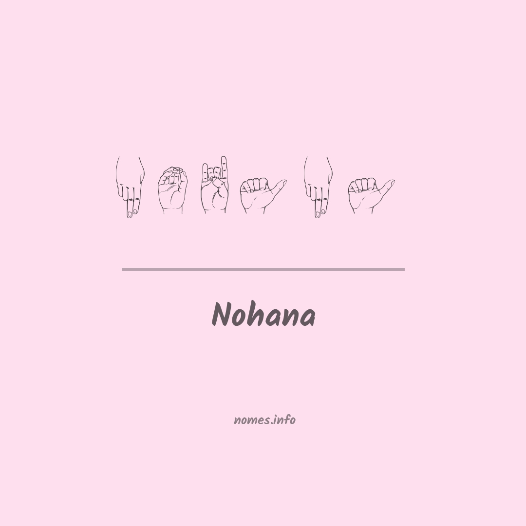 Nohana em Libras