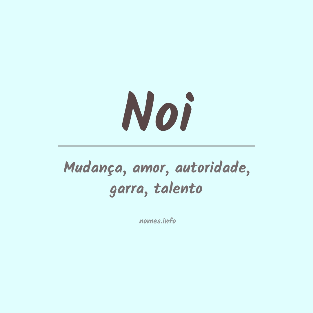 Significado do nome Noi