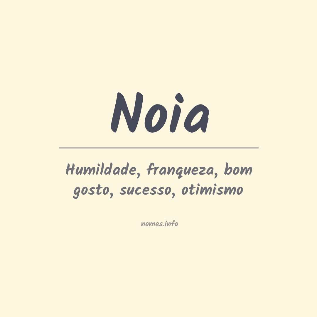 Significado do nome Noia