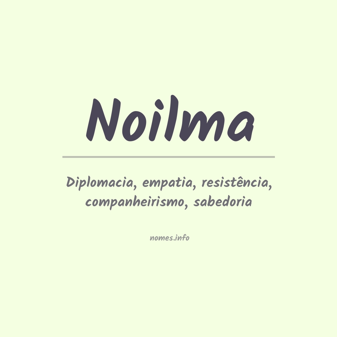 Significado do nome Noilma