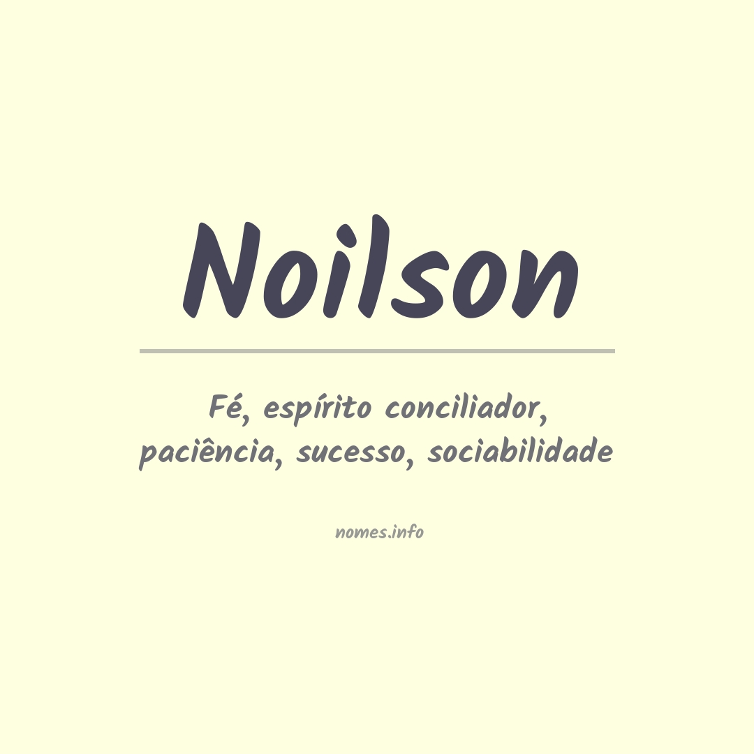 Significado do nome Noilson