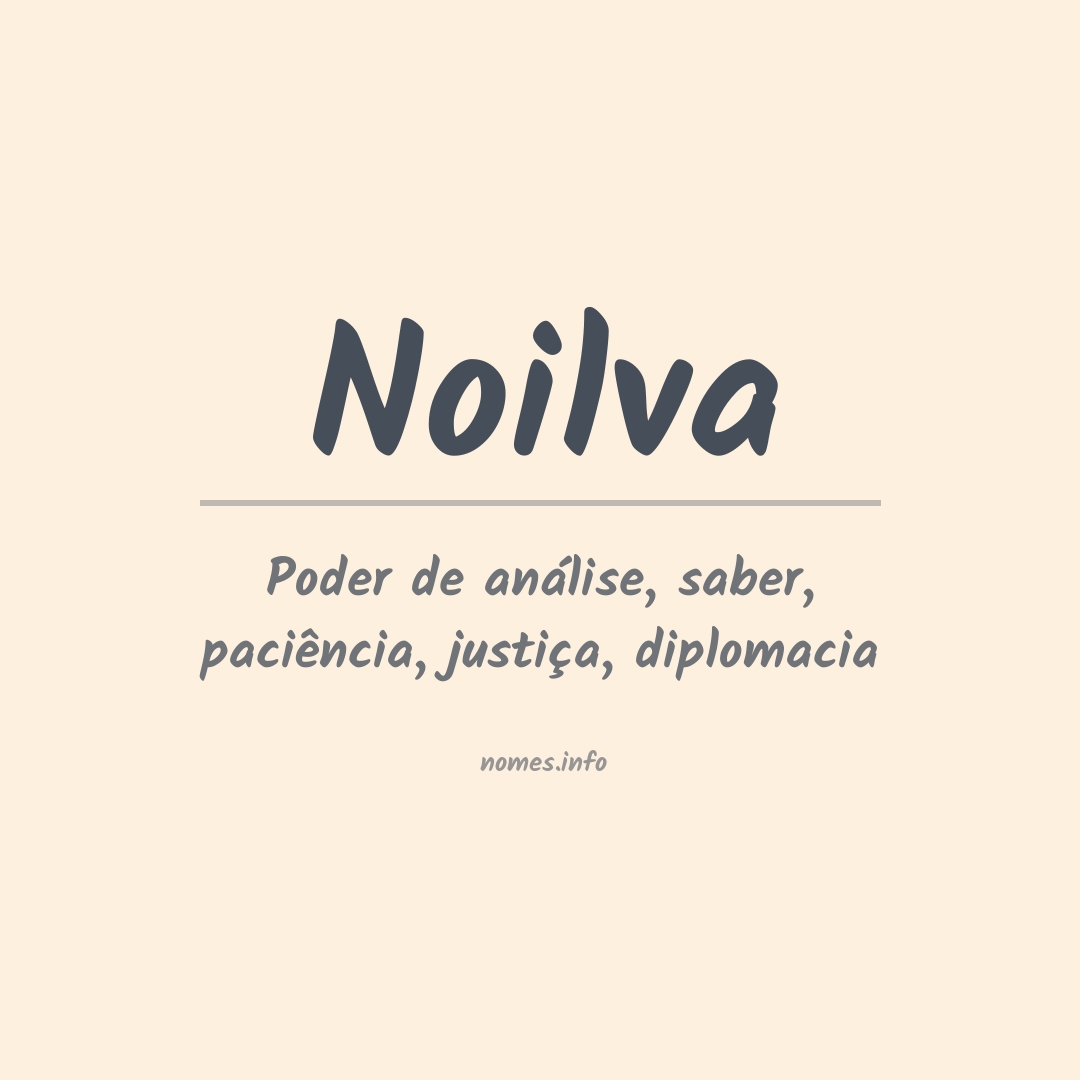 Significado do nome Noilva
