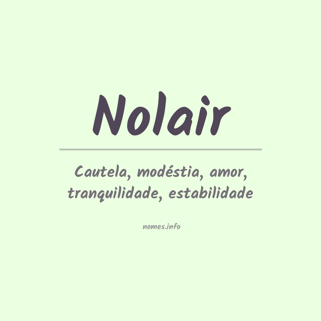 Significado do nome Nolair