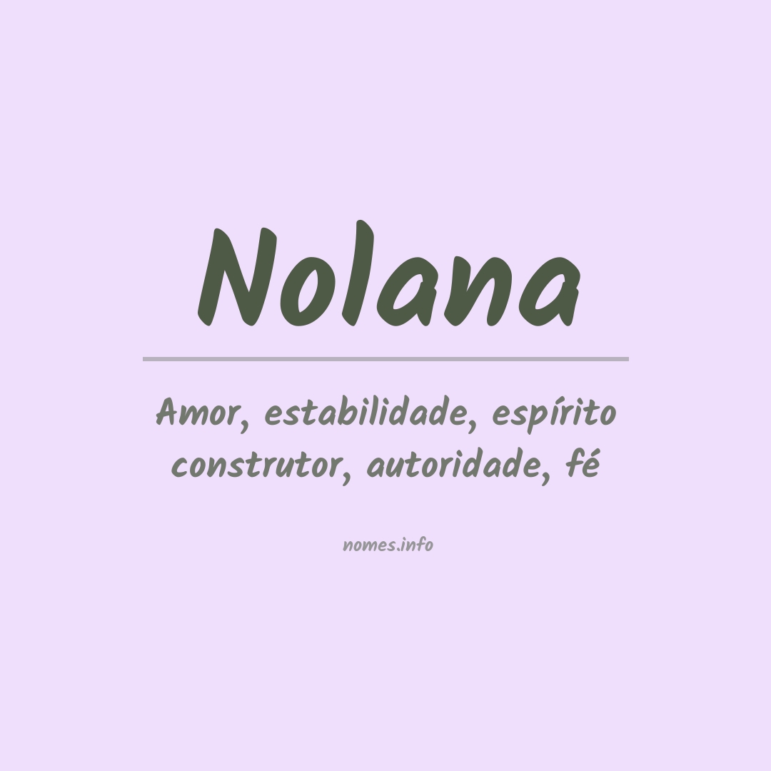 Significado do nome Nolana