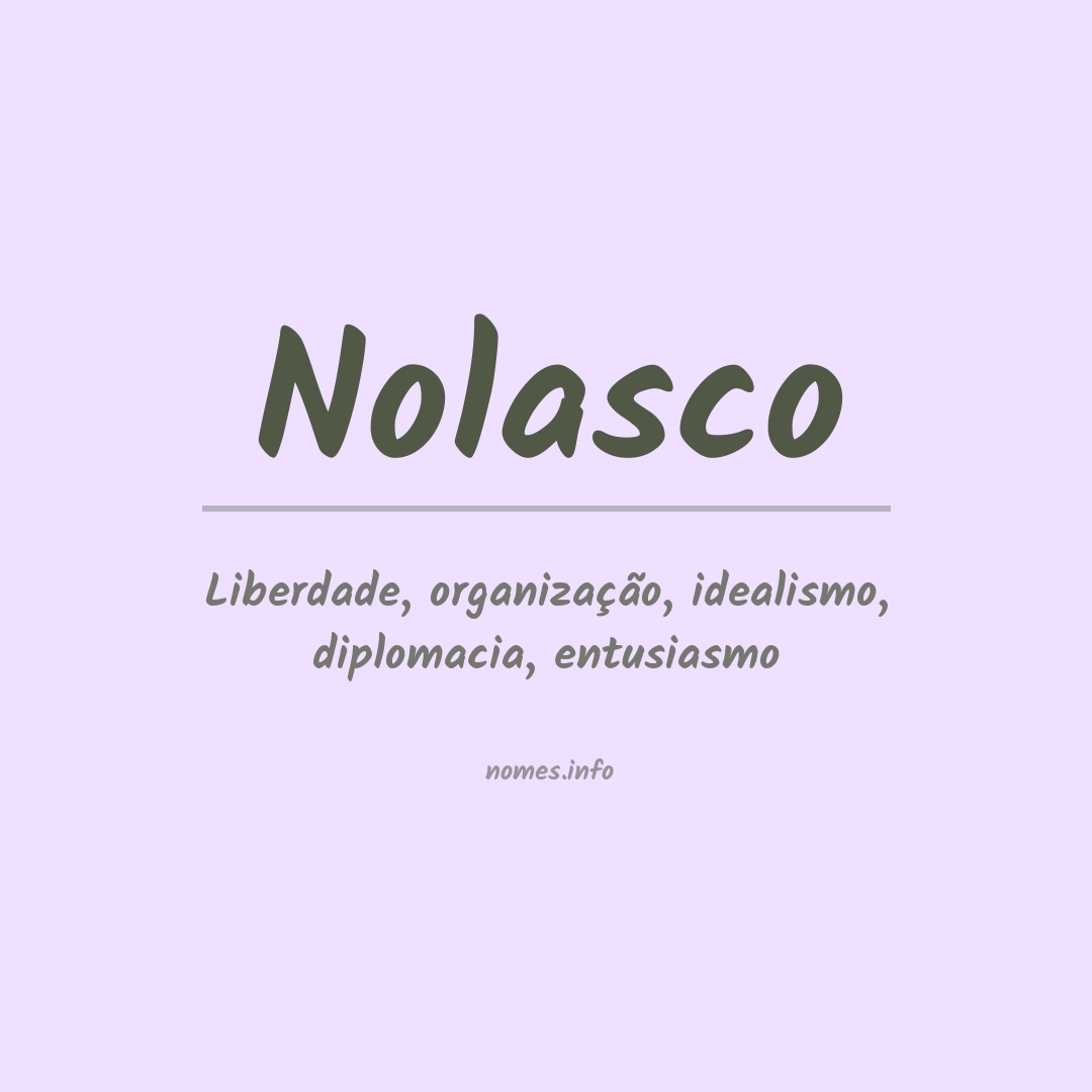 Significado do nome Nolasco