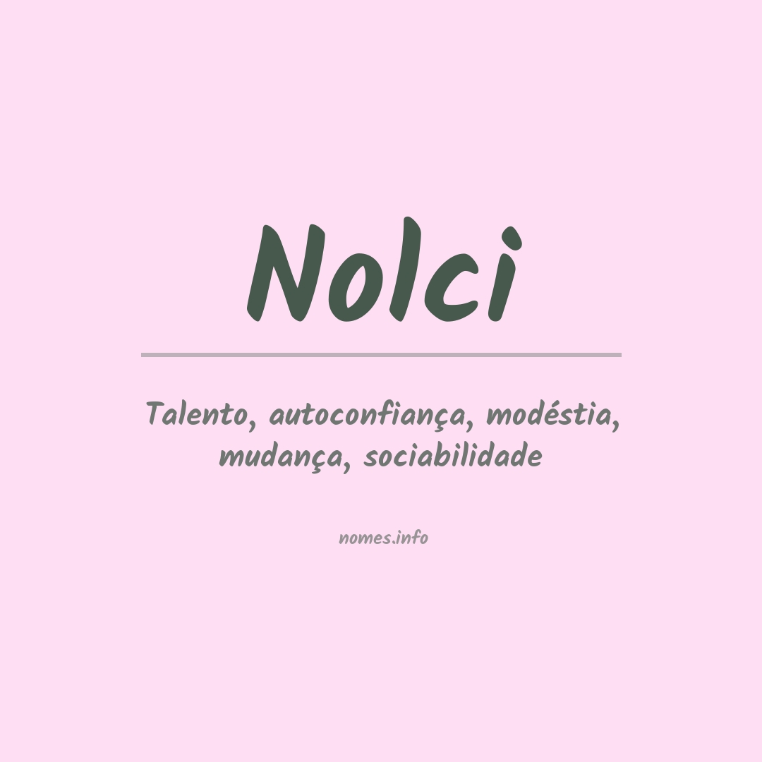 Significado do nome Nolci