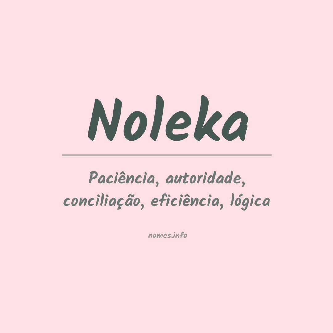 Significado do nome Noleka