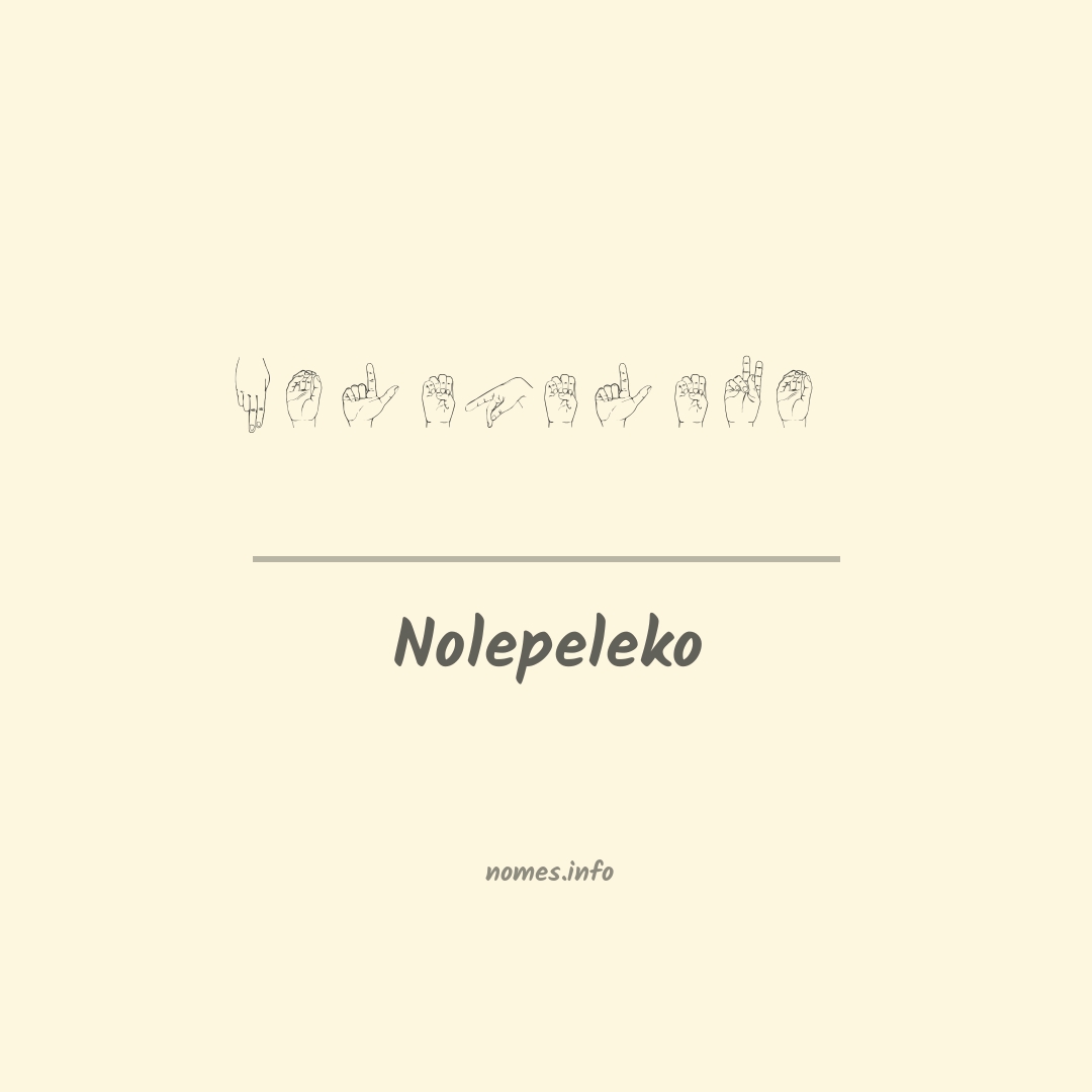 Nolepeleko em Libras