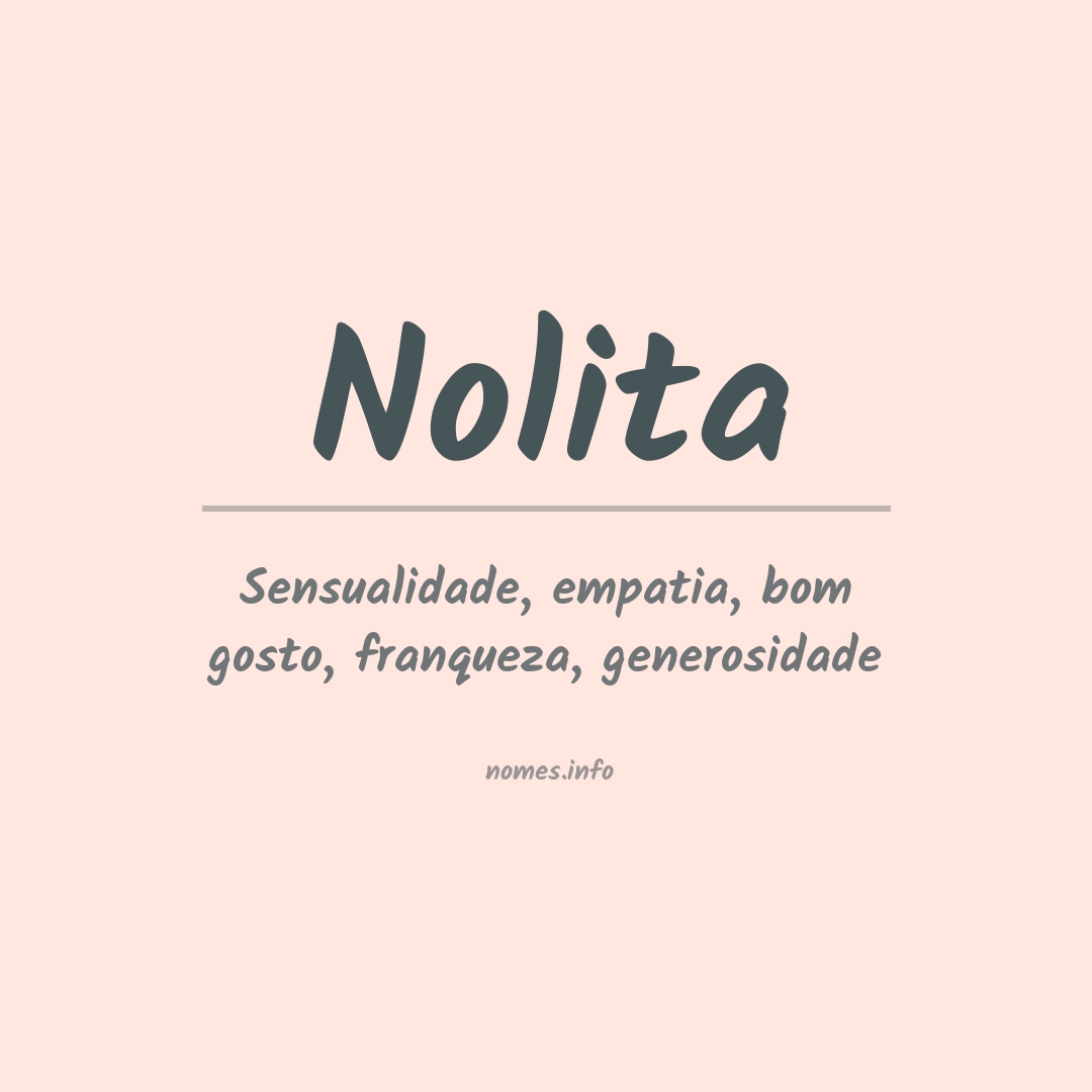 Significado do nome Nolita