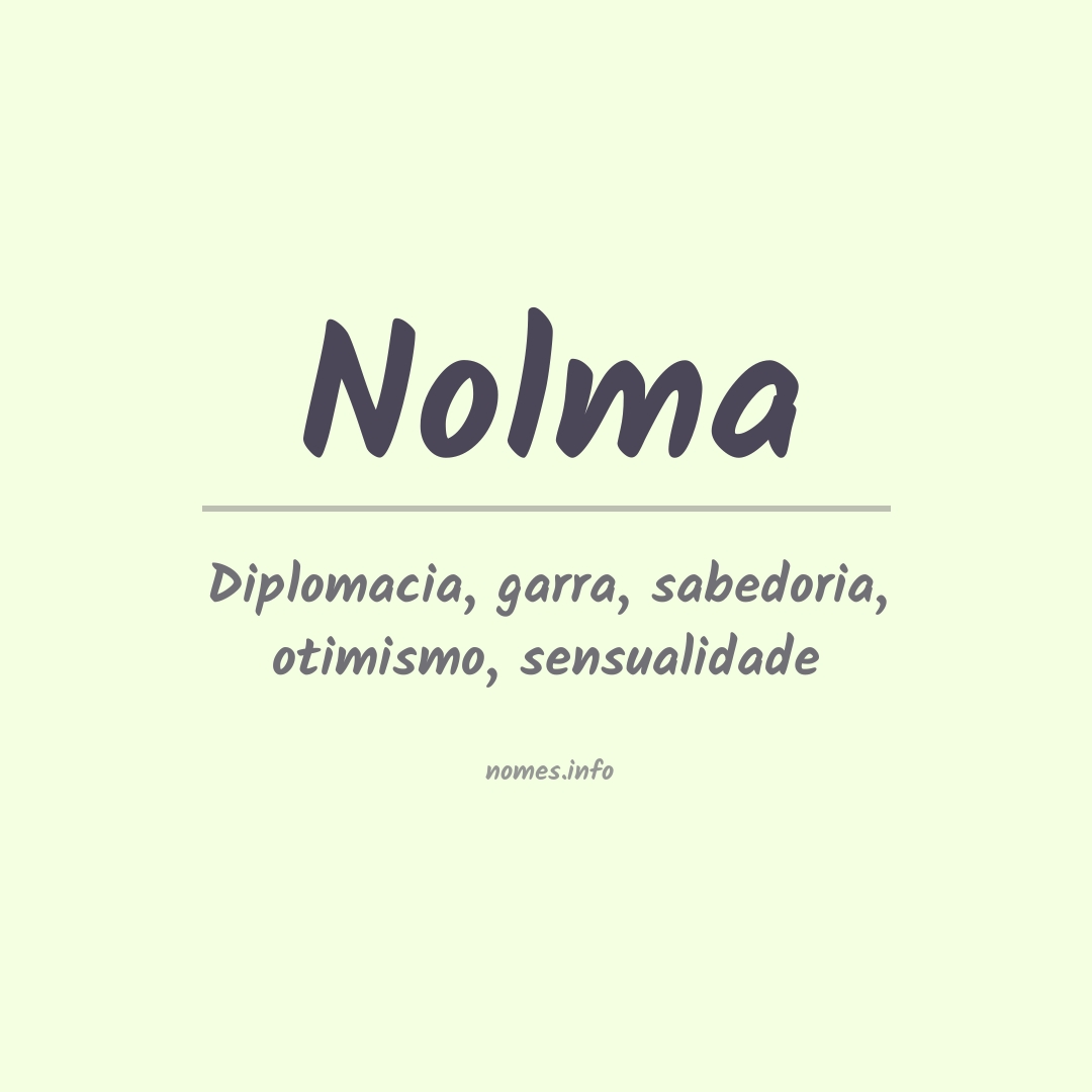 Significado do nome Nolma