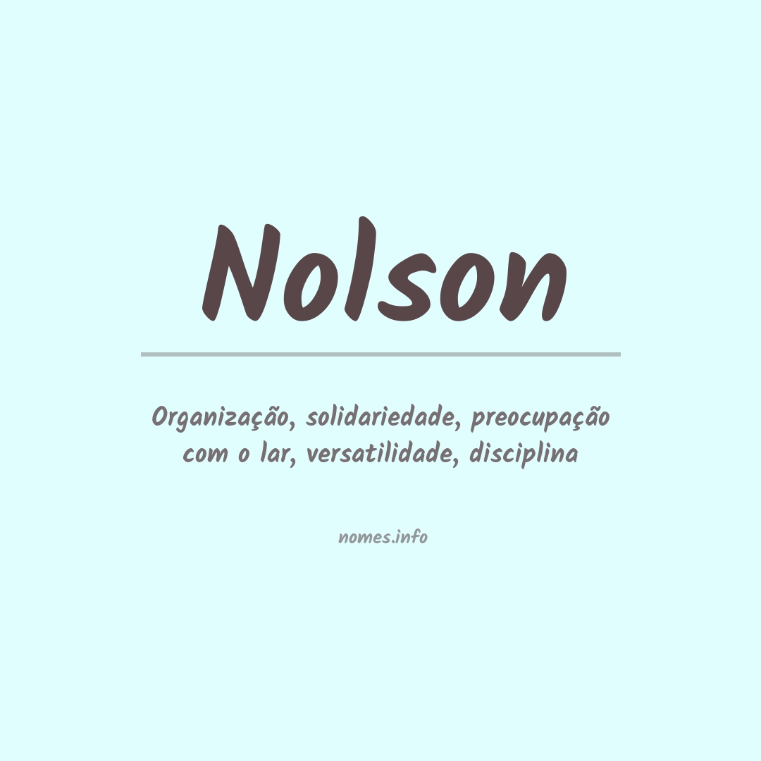 Significado do nome Nolson