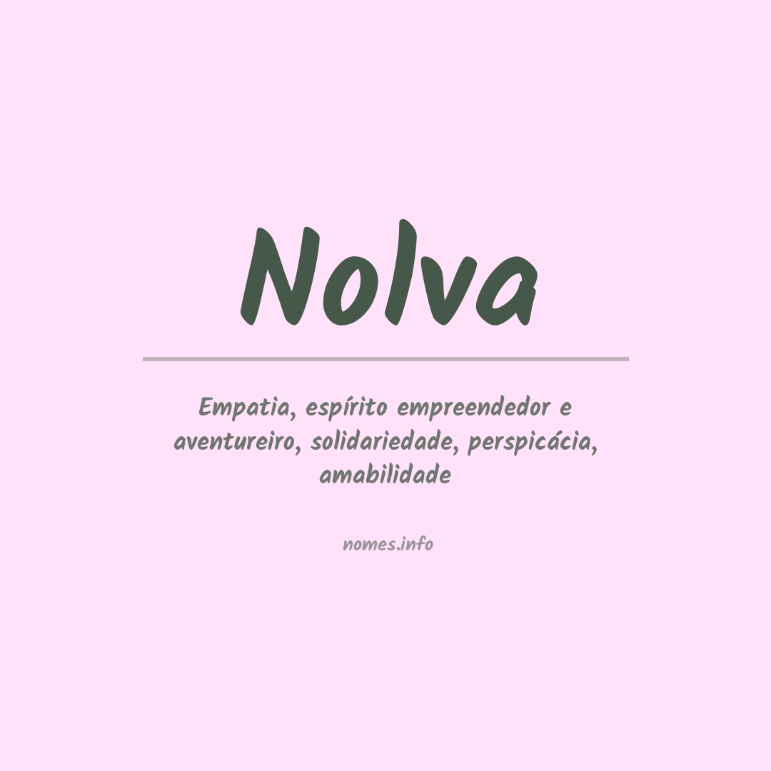 Significado do nome Nolva
