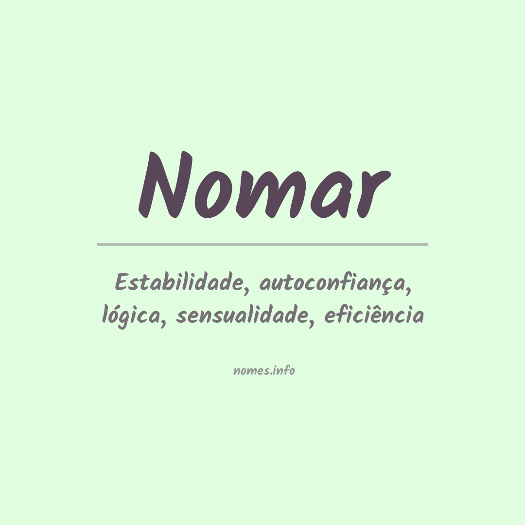 Significado do nome Nomar
