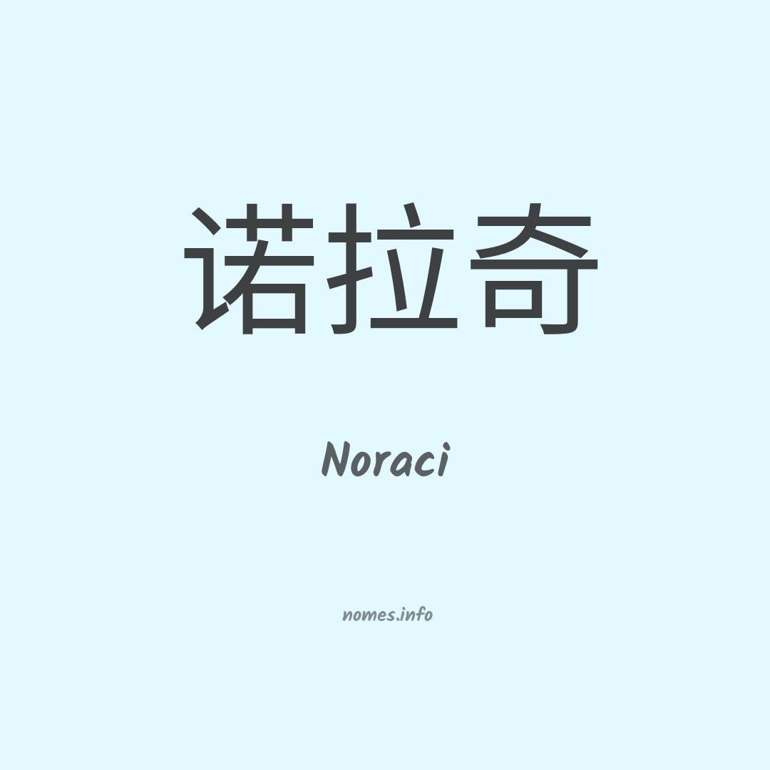 Noraci em chinês
