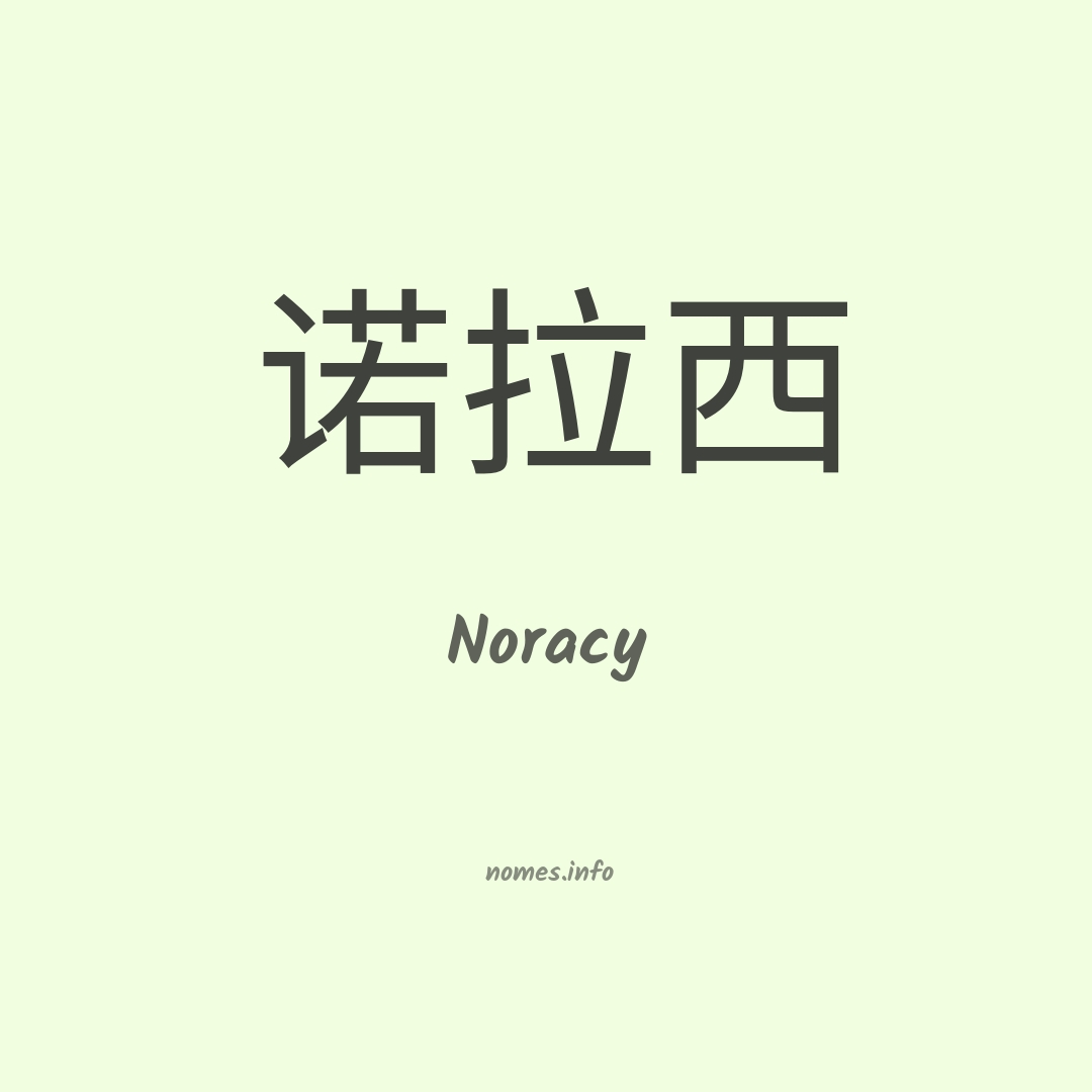 Noracy em chinês
