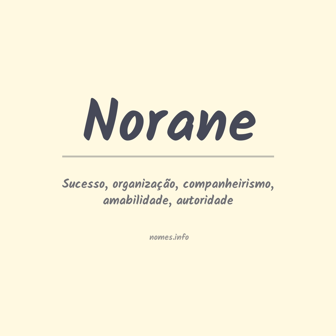 Significado do nome Norane
