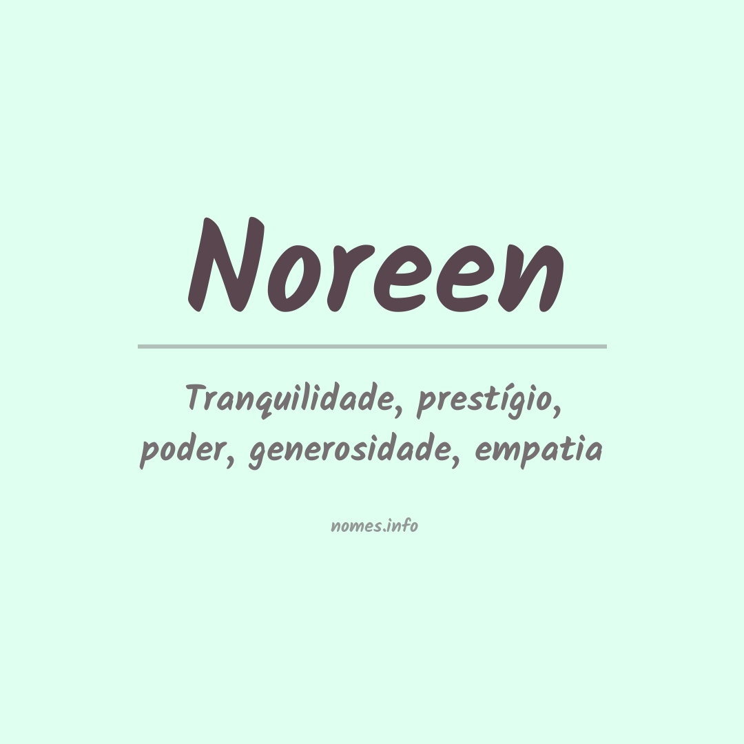 Significado do nome Noreen