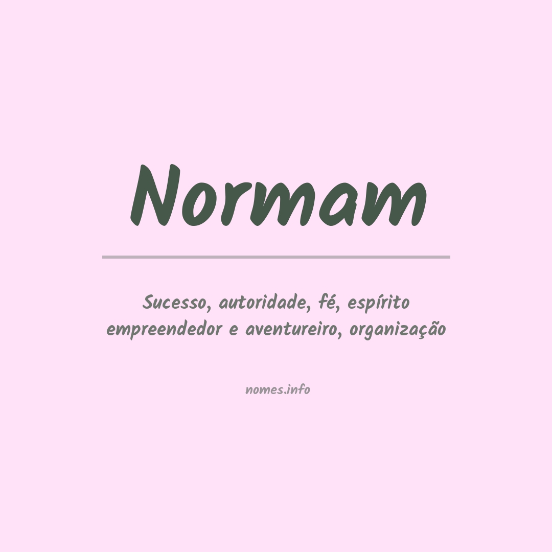 Significado do nome Normam