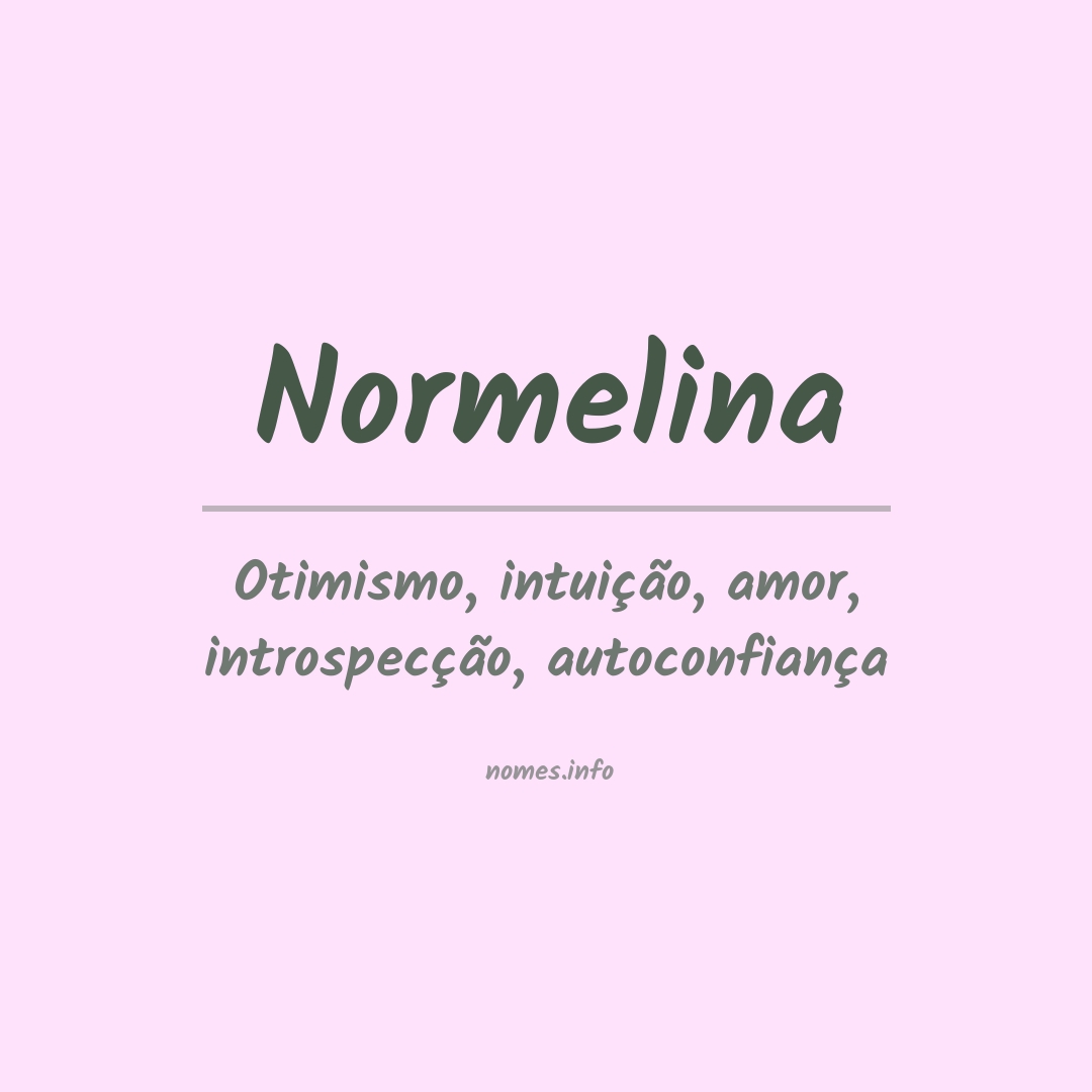 Significado do nome Normelina