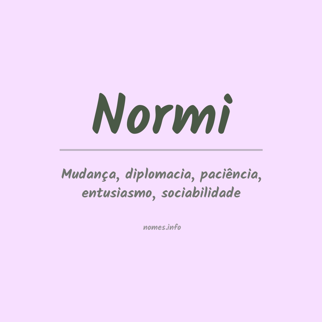 Significado do nome Normi