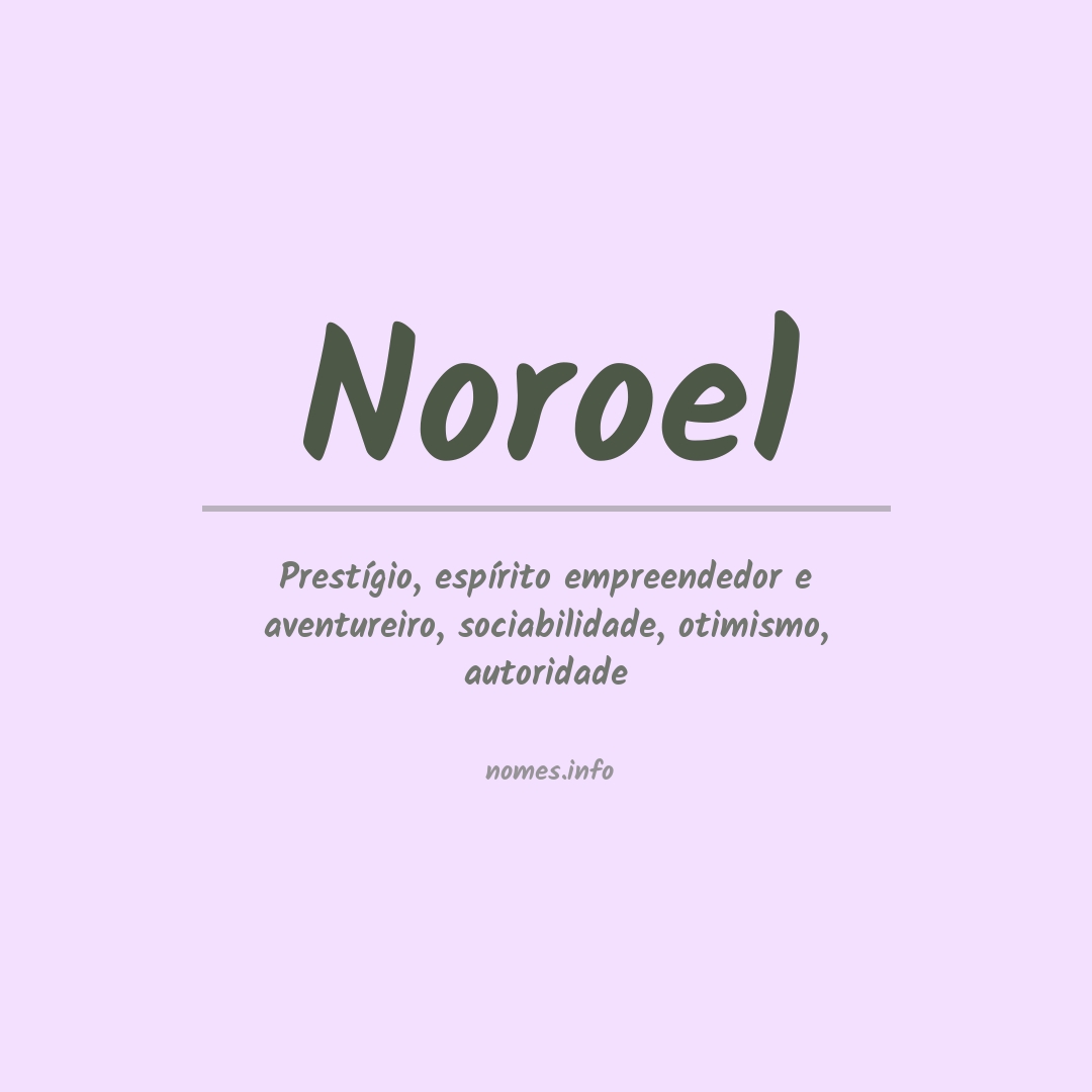 Significado do nome Noroel