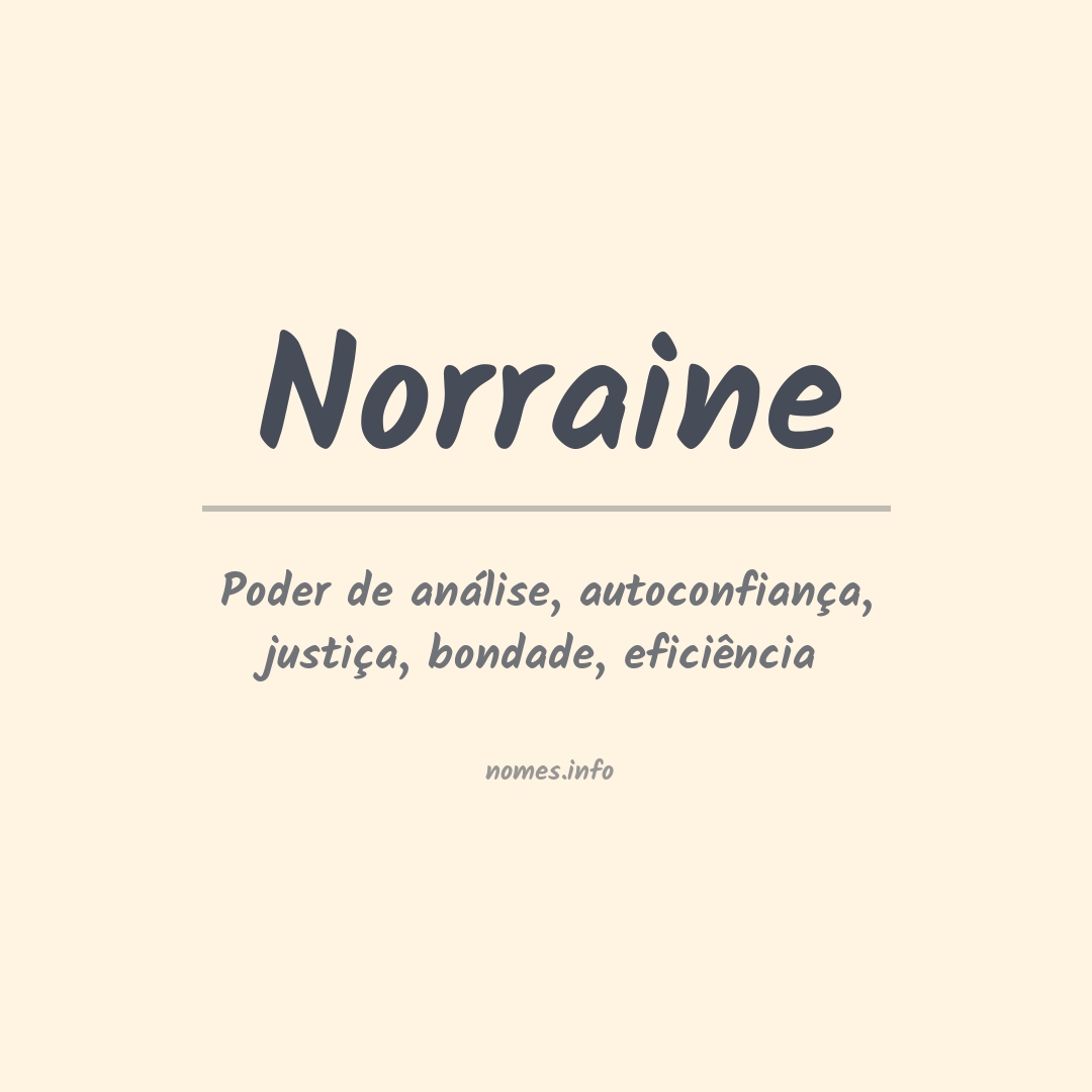 Significado do nome Norraine