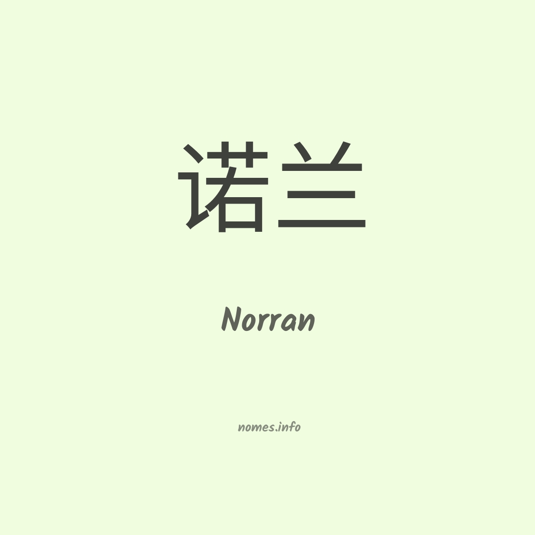 Norran em chinês