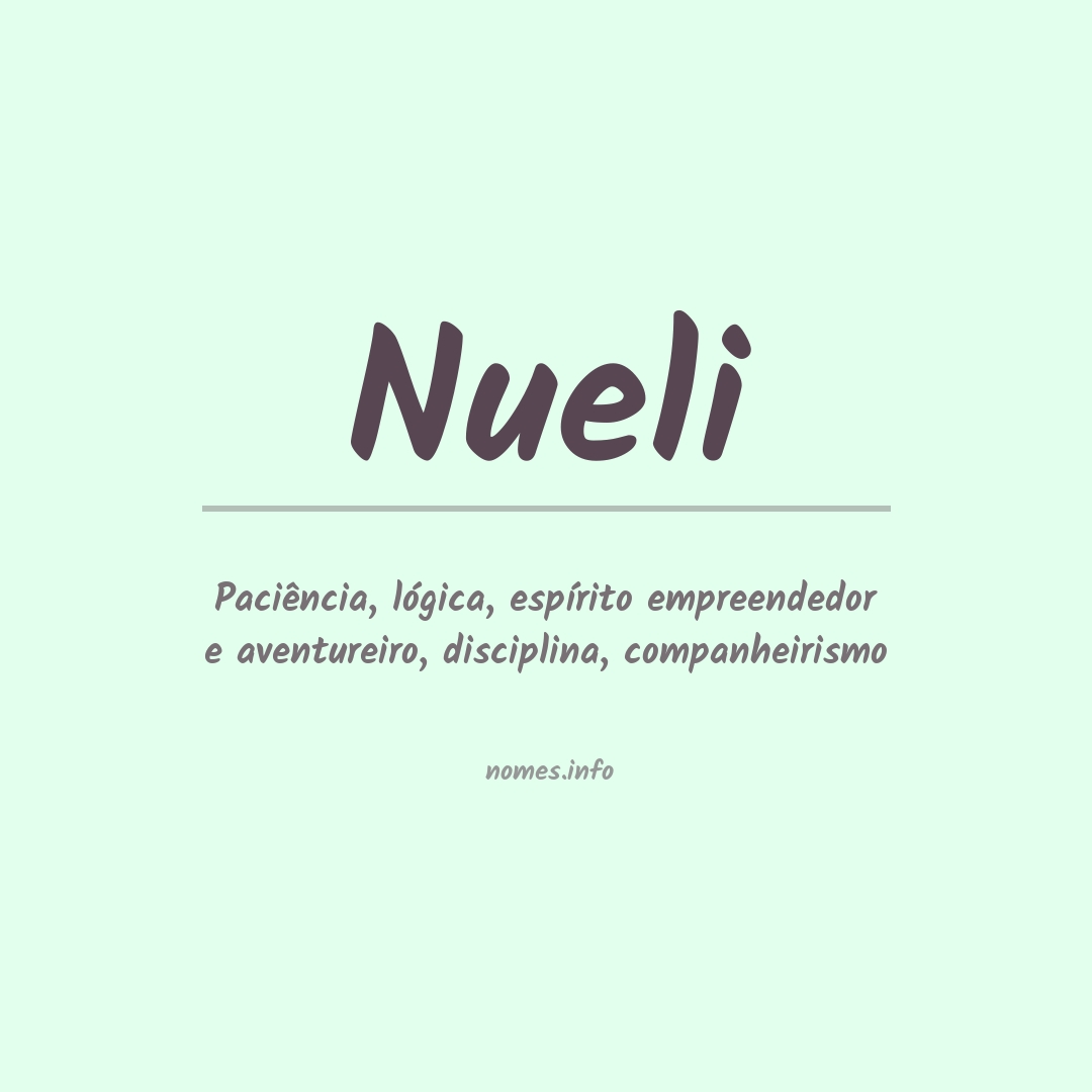 Significado do nome Nueli