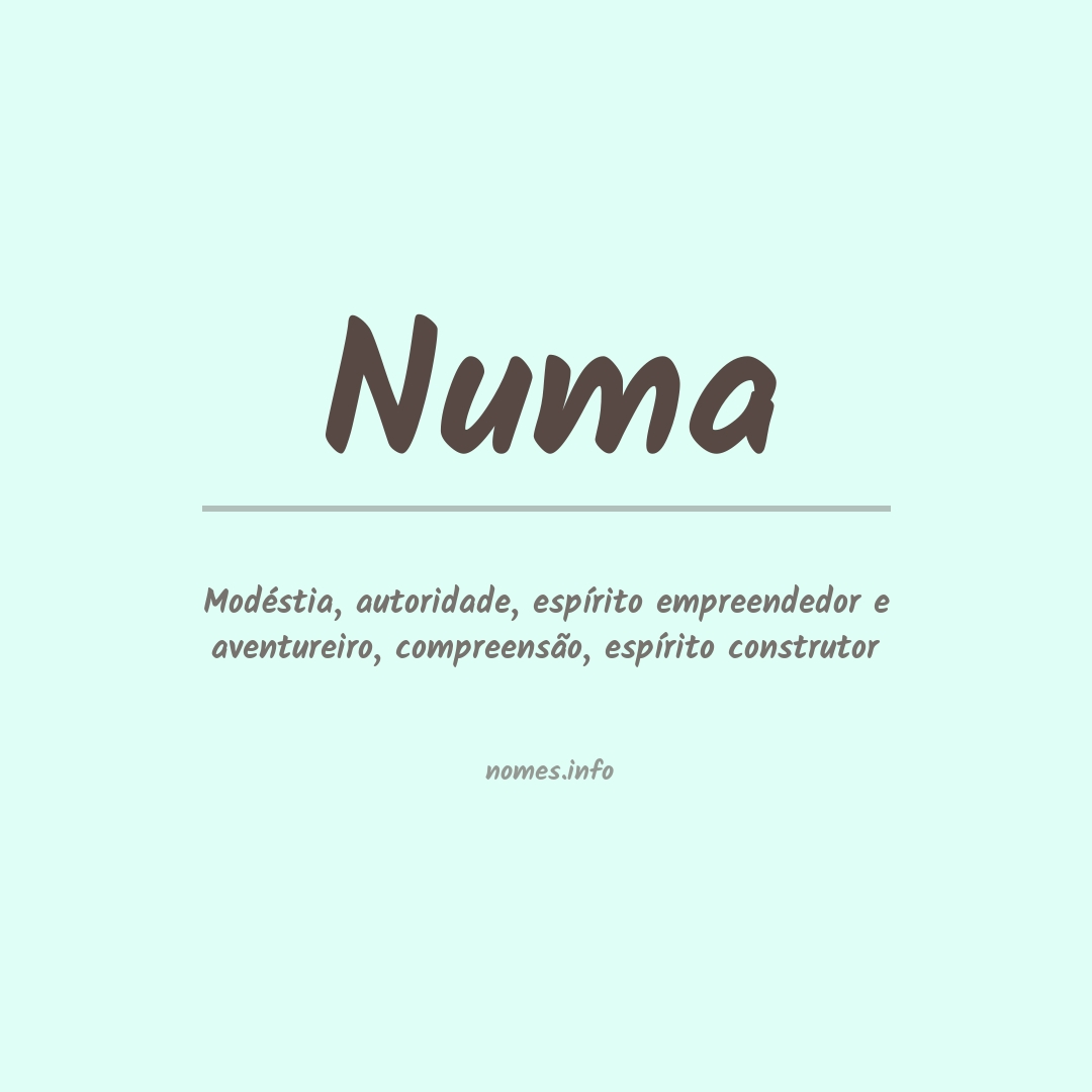 Significado do nome Numa