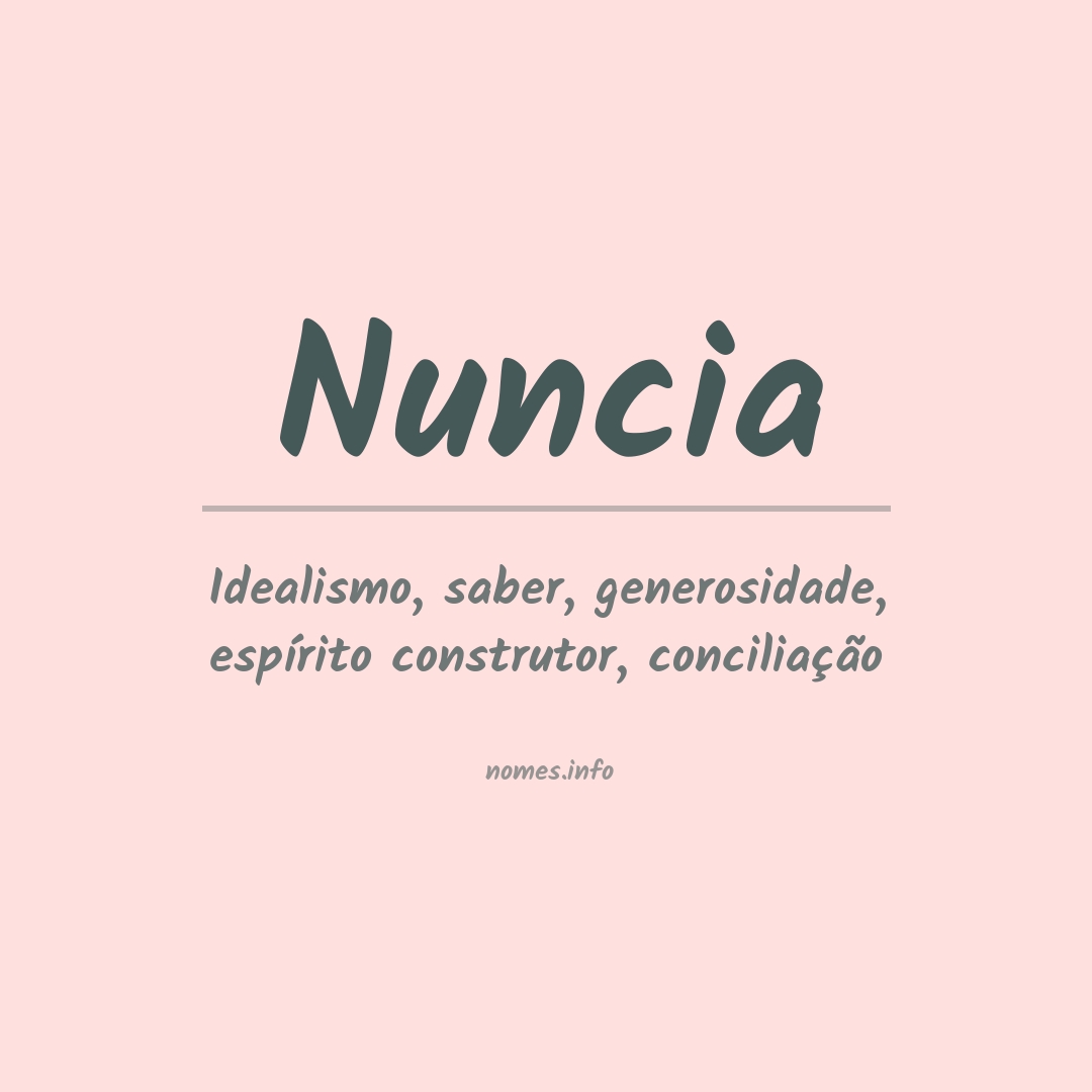 Significado do nome Nuncia