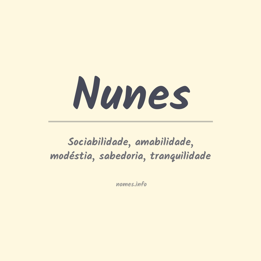 Significado do nome Nunes