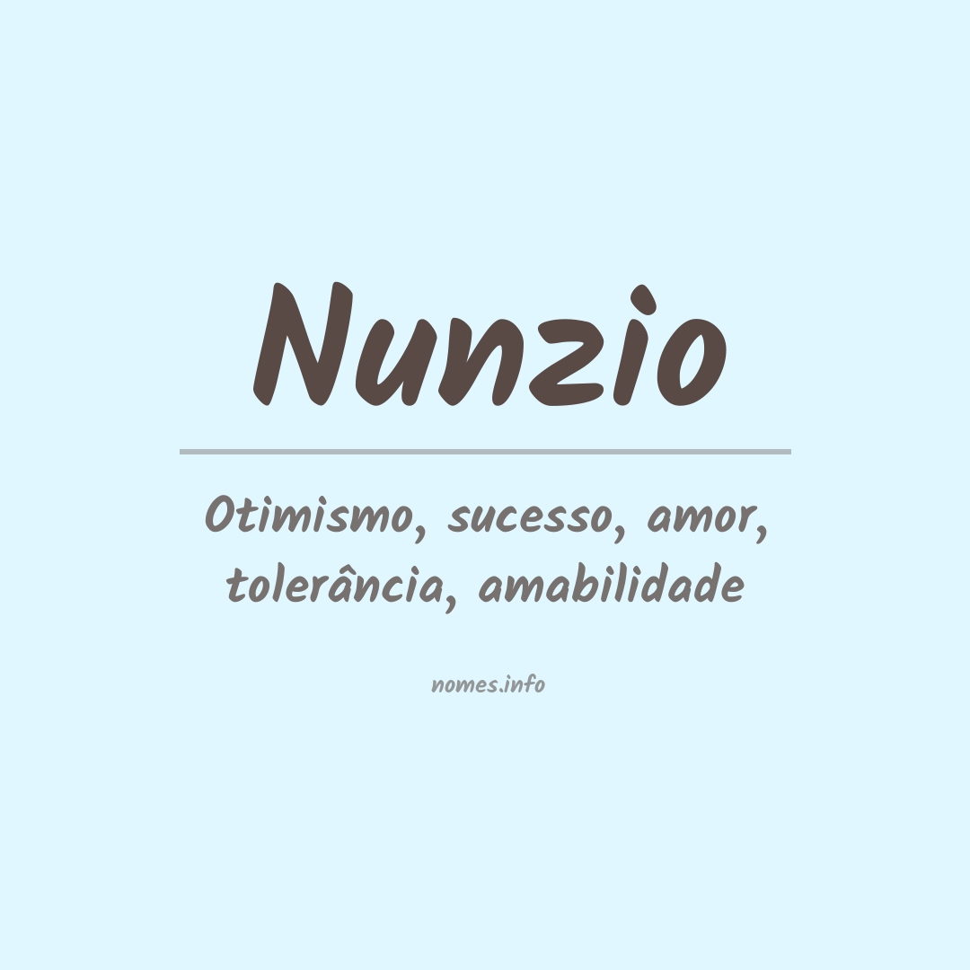 Significado do nome Nunzio