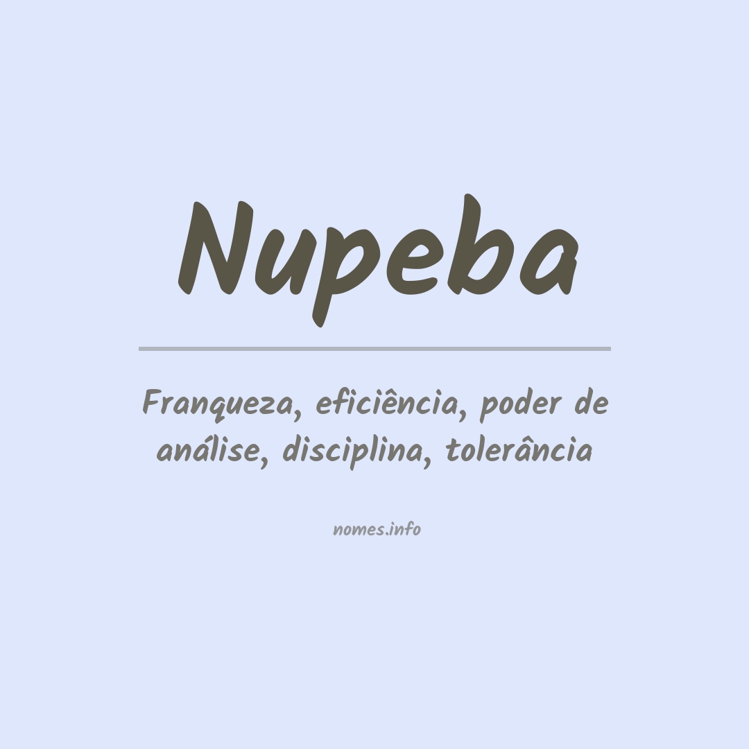 Significado do nome Nupeba