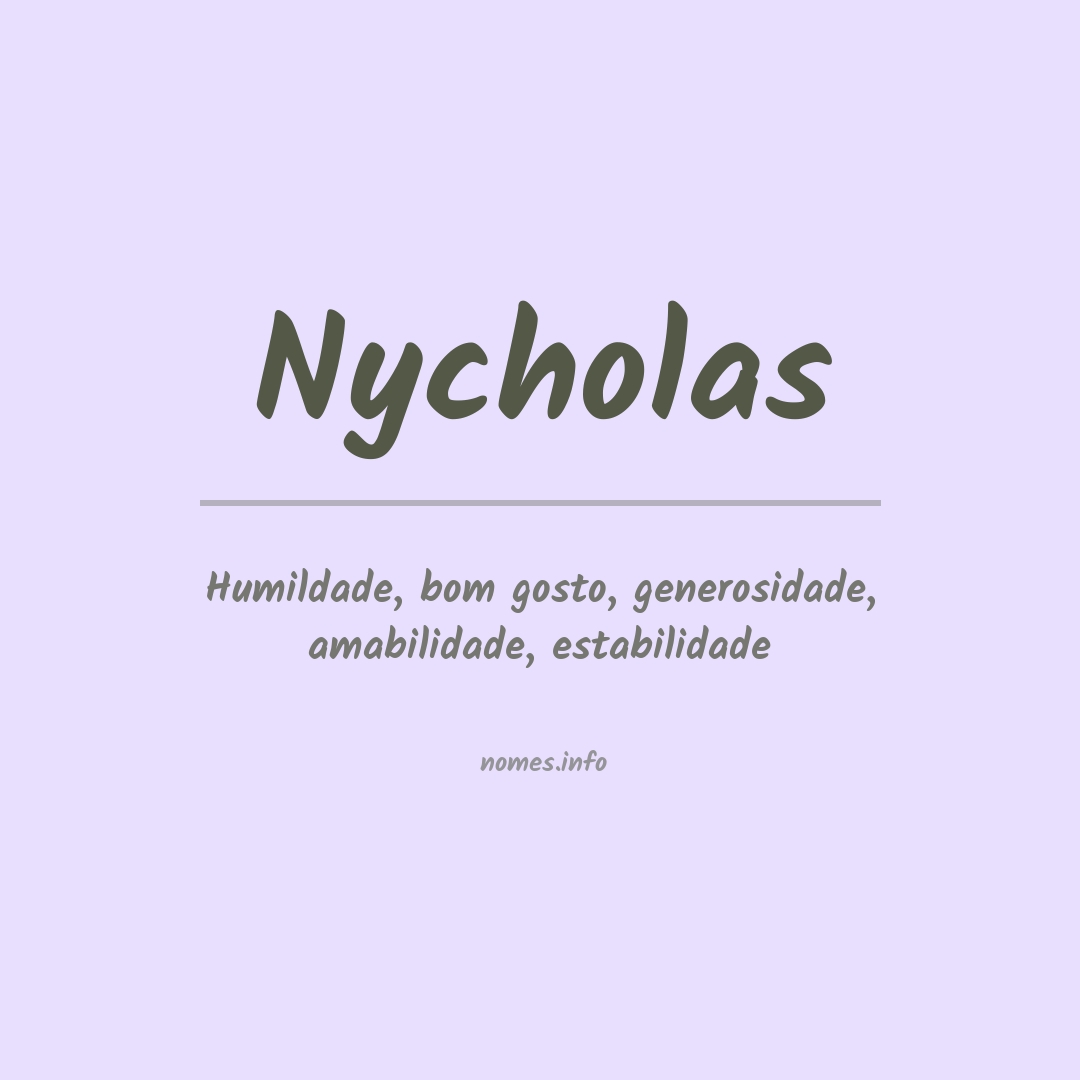 Significado do nome Nycholas