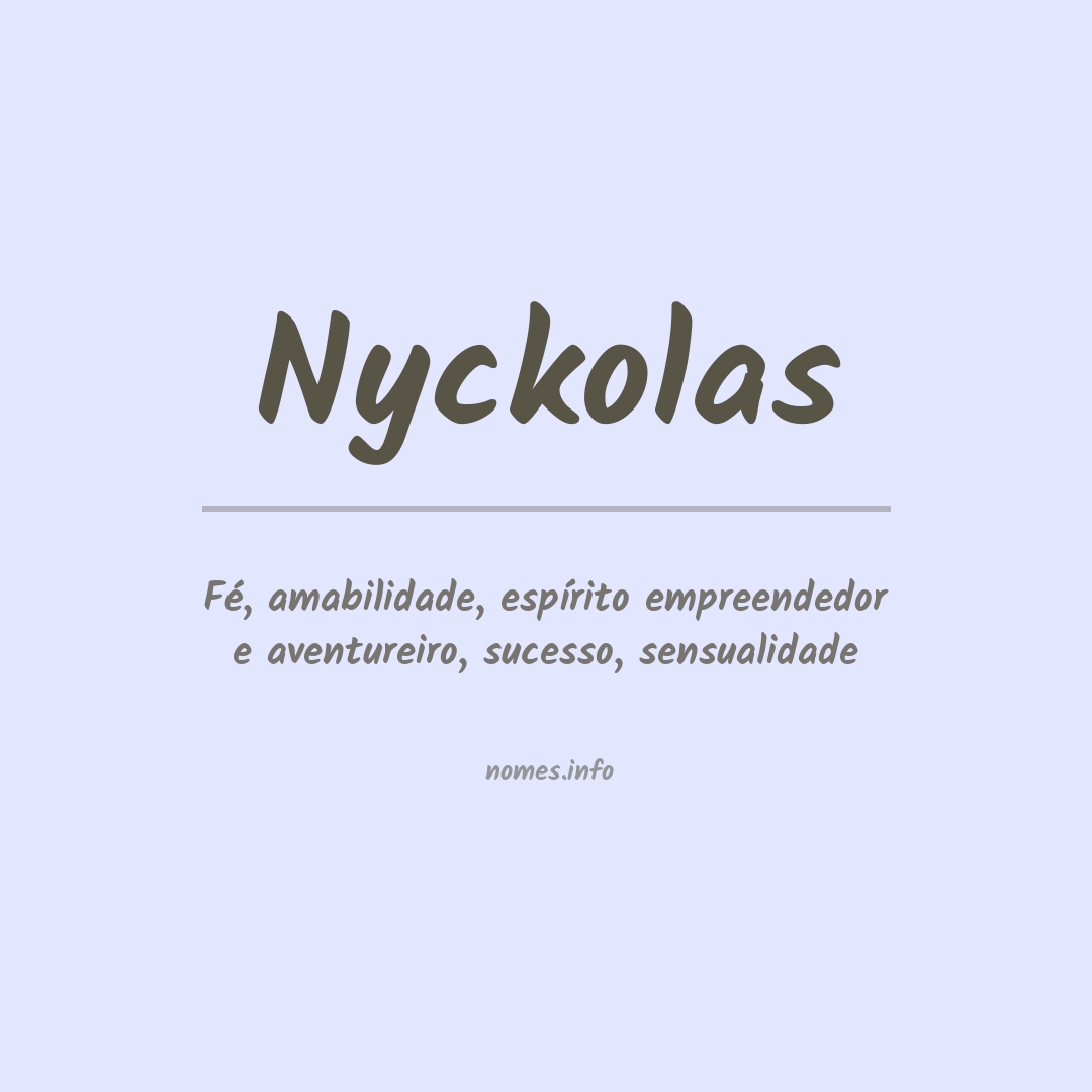 Significado do nome Nyckolas