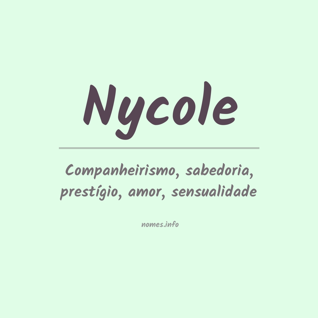 Significado do nome Nycole