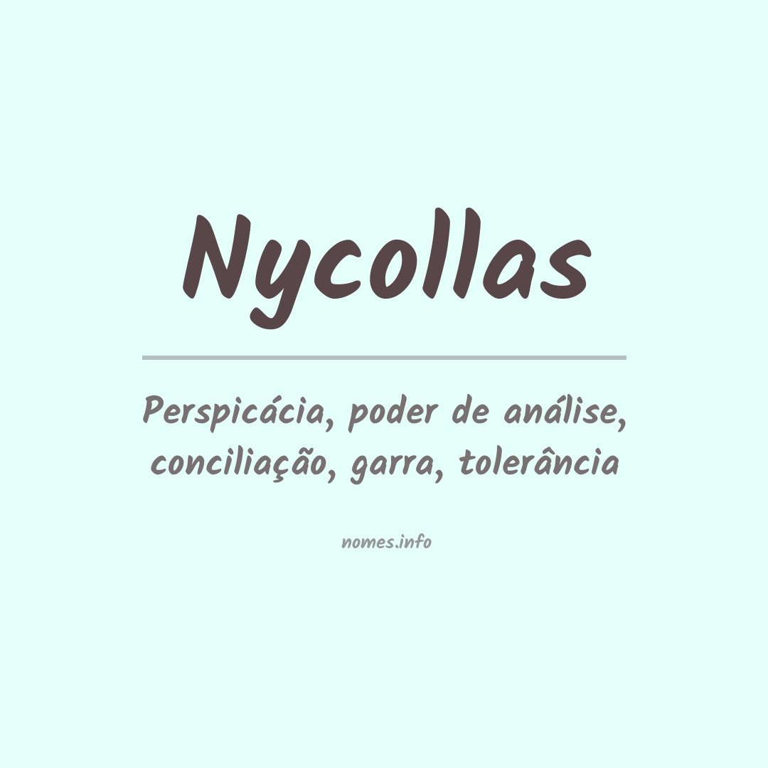 Significado do nome Nycollas