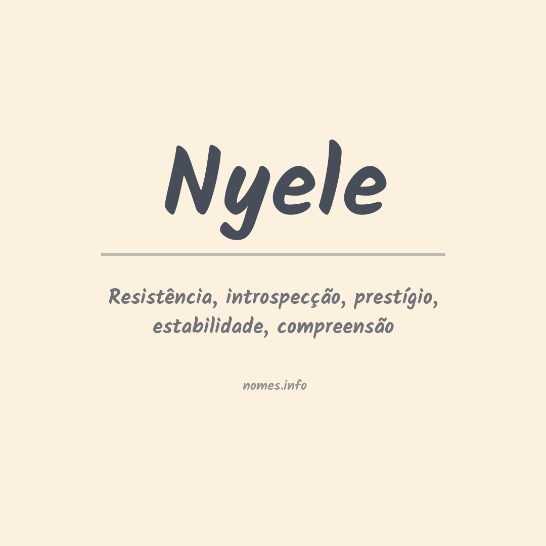 Significado do nome Nyele