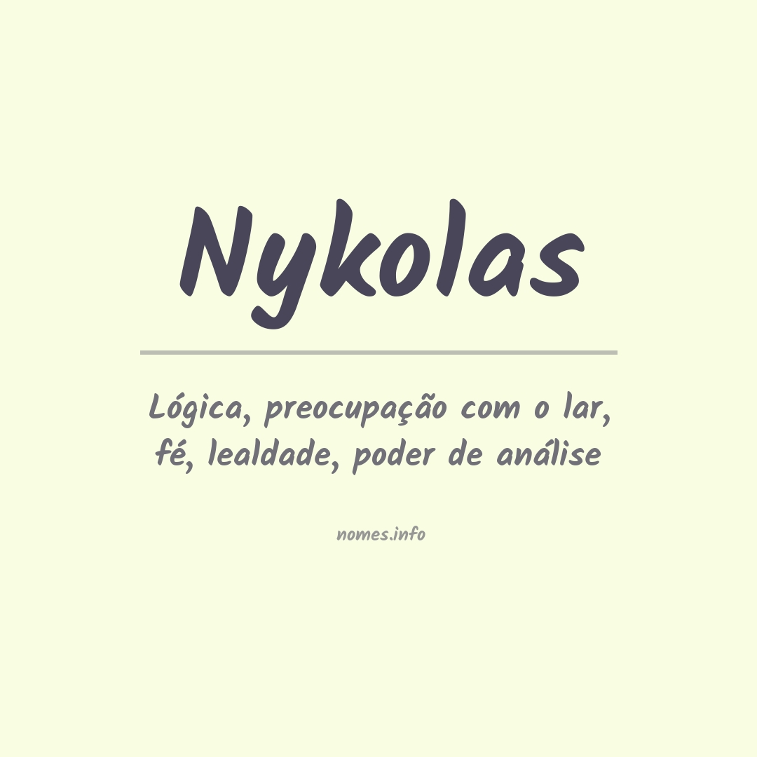 Significado do nome Nykolas