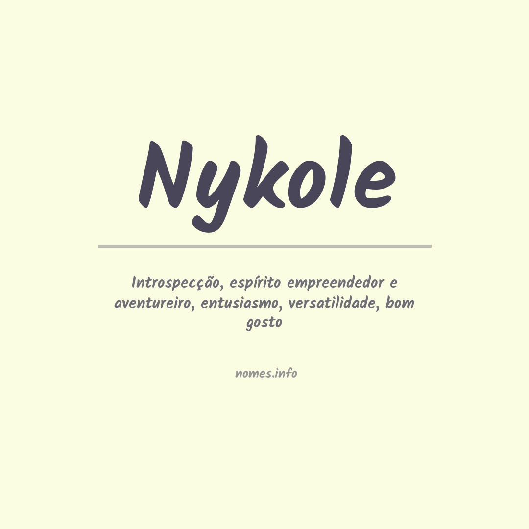Significado do nome Nykole