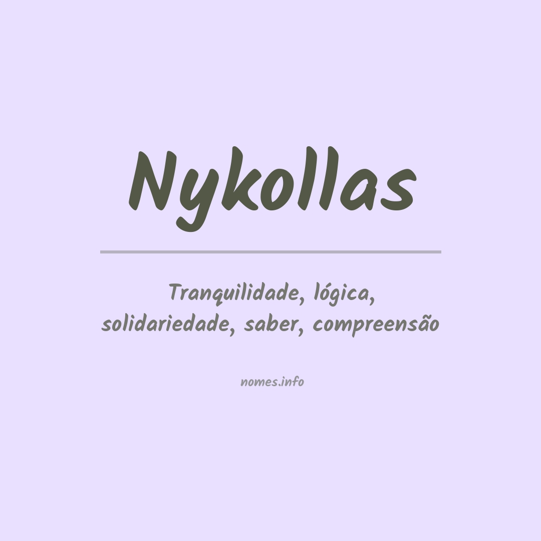 Significado do nome Nykollas