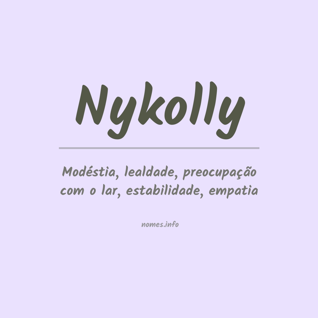 Significado do nome Nykolly